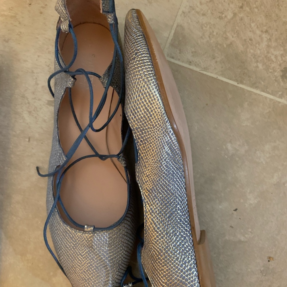 Lace wrap flats